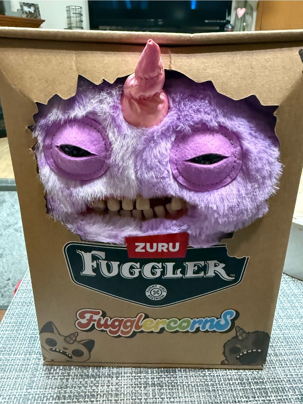 Zuru Fugglercorns Plush Mask - Purple with Pink Horn